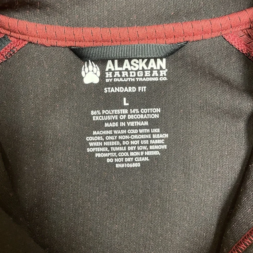 Alaskan Hardgear Shirt Mens Large Swing Dog 1/4 Zip Pullover Top Duluth Trading - Picture 3 of 6